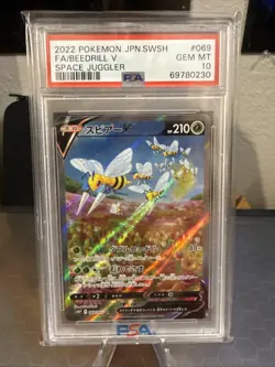 Pokemon - Beedrill V 069/067 SR - s10P Space Juggler Japanese - PSA 10 Gem Mint - Image 1