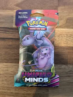 Pokemon TCG Sun & Moon Unified Minds Sleeved Booster Mew Mewtwo ART 2019 SEALED - Image 1