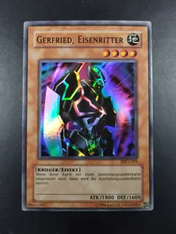 YUGIOH 2003 | GEARFRIED THE IRON KNIGHT | PSV-G101 | OLD PRINT GERMAN | EX - NM - Image 1