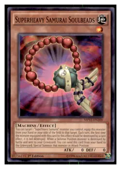 Yugioh Superheavy Samurai Soulbeads #MP15-EN200 2015 Mega-Tins Mega Pack LP - Image 1
