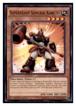 Yugioh Superheavy Samurai Kabuto #MP15-EN132 2015 Mega-Tins Mega Pack LP - Image 1