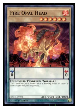 Yugioh Fire Opal Head #BACH-EN092 Battle of Chaos LP - Image 1