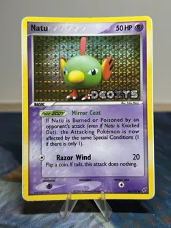 Natu 66/107 Ex Deoxys Reverse Holo Stamped Pokemon Card Yuka Morii Artwork LP - Image 1