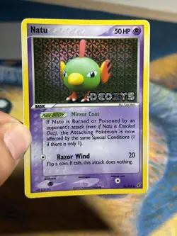 Natu 66/107 Ex Deoxys Reverse Holo Stamped Pokemon Card Yuka Morii Artwork LP - Image 3