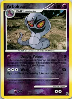 Arbok 33/106 Pokemon Card TCG D&P Great Encounters Reverse Holo HP - Image 1