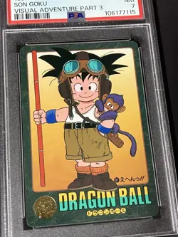 Dragon Ball Carddass Visual Adventure Part 3 No 91 Goku PSA 7 Used Card - Image 2
