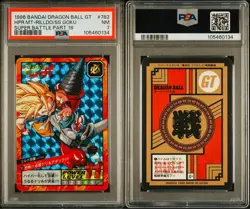 Dragon Ball Carddass Super Battle Part 18 No 782 PSA8 Unremoved GT Kira Card - Image 2