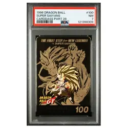 Dragon Ball GT Goku Gold Etching Card PSA 7 Rare Collectible - Image 1