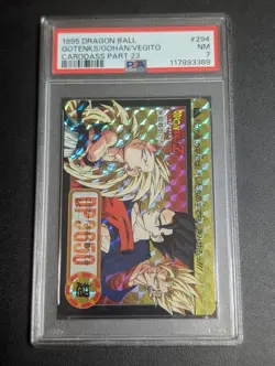 Dragon Ball Z Carddass No 294 Super Warriors PSA 7 Unpeeled Collectible Card - Image 1