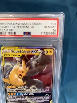 2019 POKEMON TEAM UP PIKACHU & ZEKROM GX #33 PSA 10 GEM MINT #129259762 - Image 3