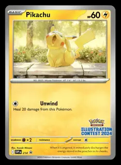 Pikachu SVP 214 Illustration Contest 2024 Promo Pokemon NM - Image 1