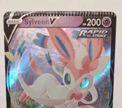 Pokemon TCG Sylveon V 074/203 Evolving Skies CRIMP FACTORY ERROR - Image 1