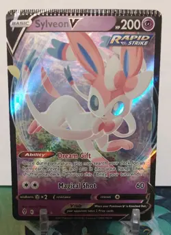 Pokemon TCG Sylveon V 074/203 Evolving Skies CRIMP FACTORY ERROR - Image 2
