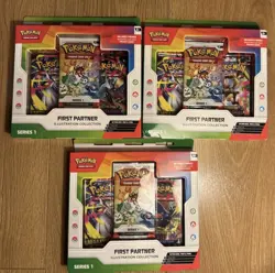 Pokemon First Partner Illustration Collection Series 1 Box x3 - Image 1