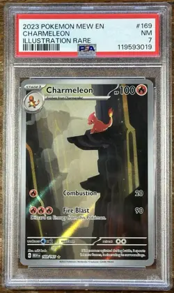 2023 POKEMON MEW EN-151 ILLUSTRATION RARE 169 CHARMELEON PSA 7 - Image 1