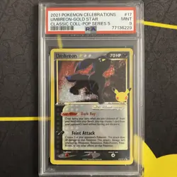 Pokemon 2021 Umbreon Gold Star 17/17 Celebrations PSA 9 Mint TCG - Image 1