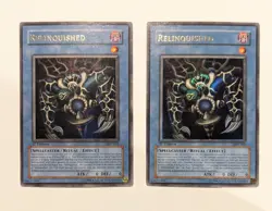 2x Yu-Gi-Oh! Relinquished SDP-001 1st Edition Ultra Rare LP and HP - Image 1