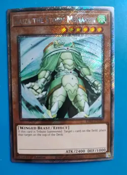 NM Yugioh Raiza the Storm Monarch RA03-EN180 1st Edition Platinum Secret Rare - Image 1