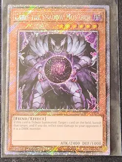 CAIUS the SHADOW MONARCH 2024 YU-GI-OH QCB Plat. Secret Rare 1st Ed. #RA03-EN194 - Image 1