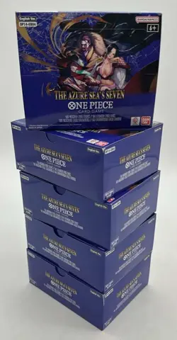 Lot of (120) One Piece TCG OP-14 The Azure Sea's Seven Booster Packs w/Display - Image 2