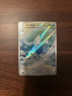 Pokemon TCG Vanillish White Flare Holo Card Illustration Rare 112/086 - Image 1