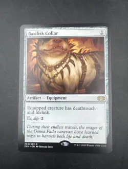 MTG 1x Basilisk Collar # 233 Double Masters Magic the Gathering Card x1 NM - Image 1