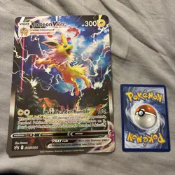 Jolteon VMAX SWSH184 Black Star Promo Holo JUMBO Pokemon Card English - Image 1