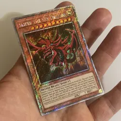 Slifer The Sky Dragon RA04-EN117 Platinum Secret Rare Yugioh Tcg 1st Ed NM Card! - Image 2