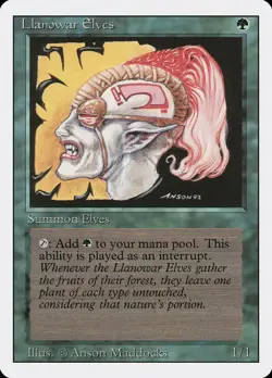 Llanowar Elves Revised NM Green Common MAGIC THE GATHERING MTG CARD ABUGames - Image 1