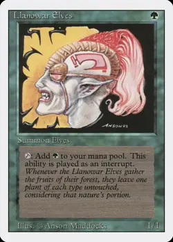 Llanowar Elves Revised PLD Green Common MAGIC THE GATHERING MTG CARD ABUGames - Image 1