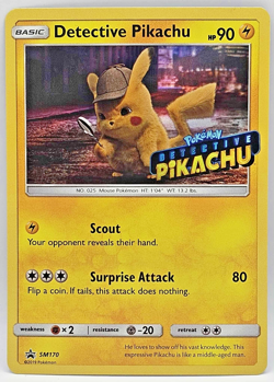 Detective Pikachu SM170 SM Promos Stamped Pokemon Card - Image 1