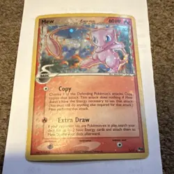 Pokemon Mew Delta Species Holo Rare POP Series 5 3/17 2007 Card Misprint Back - Image 1