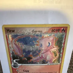 Pokemon Mew Delta Species Holo Rare POP Series 5 3/17 2007 Card Misprint Back - Image 2