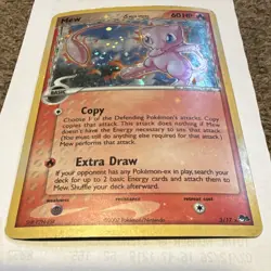 Pokemon Mew Delta Species Holo Rare POP Series 5 3/17 2007 Card Misprint Back - Image 3