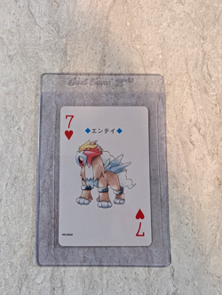 Entei (7 of Hearts) Silver Lugia Back Game Freak/Nintendo Poker Playing Cards - Image 1