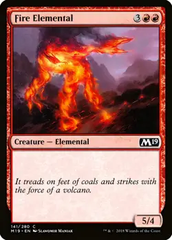 X 1 Fire Elemental NM M19 141 MTG Magic the Gathering - Image 1