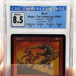 MTG - Invasion - Stun - Foil - Graded - CGC 8.5 - Image 4