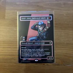 MTG TMNT Casey Jones, Back Alley Brute Borderless Surge Foil Pixel 0090 - Image 1