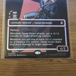 MTG TMNT Casey Jones, Back Alley Brute Borderless Surge Foil Pixel 0090 - Image 3