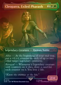 MTG - Cleopatra, Exiled Pharaoh - Foil - Borderless - Assassin’s Creed - 119 - Image 1