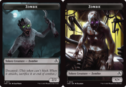 ZOMBIE // ZOMBIE TOKEN x4 mtg NM Innistrad Remastered Double-Sided - Image 1