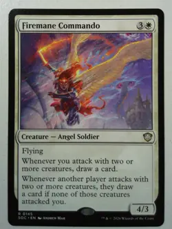 Firemane Commando *Rare* Magic MtG x1 SOC Commander Secrets of Strixhaven - Image 1