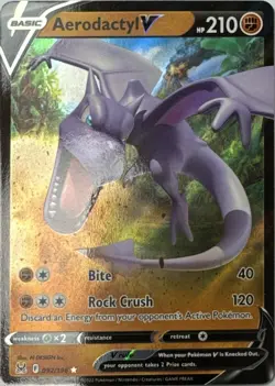 Aerodactyl V 196 HOLO V Rare Lost Origin Pokemon Near Mint - Image 1