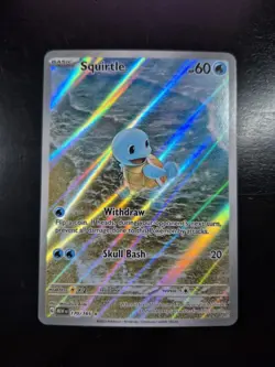 Squirtle 170/165 Illustration Rare Full Art Holo Scarlet & Violet 151 Pokemon NM - Image 1