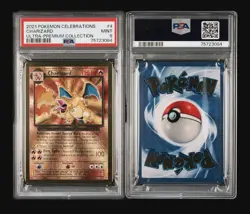2021 Pokemon Celebrations Premium Collection #4 Charizard Metal PSA 9 Mint - Image 3