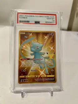 2021 POKEMON CELEBRATIONS #025 FULL ART/MEW PSA 10 - Image 1