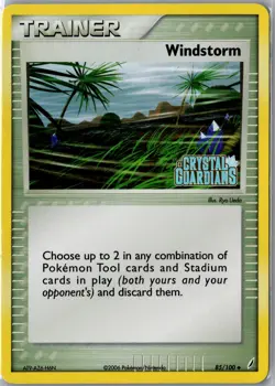 Windstorm 85/100 Uncommon Crystal Guardians Pokemon Reverse Holo Near Mint - Image 1