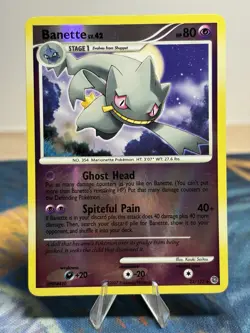 Banette 23/132 Rare Reverse Holo Halloween Pokemon DP Secret Wonders Card LP - Image 1