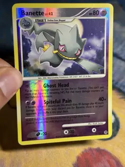 Banette 23/132 Rare Reverse Holo Halloween Pokemon DP Secret Wonders Card LP - Image 3