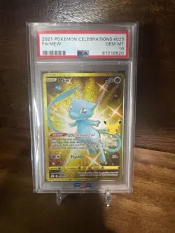 PSA 10 Gem Mint Pokemon 2021 Mew Full Art Celebrations Gold 25/25 Anniversary - Image 1